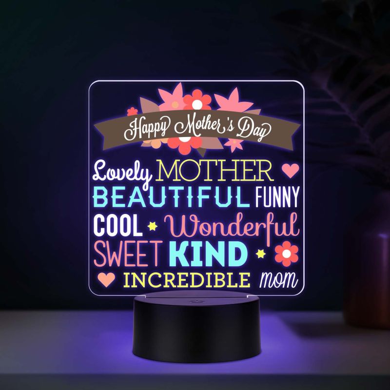 Mother’s Day Inspirational Quote Lamp – USB Powered LED Glow Light